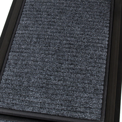 Folding Dog Ramp for Cars, grey carpeted surface, 63in long x 17.3in wide with black frame on Tampa Home & Garden Store