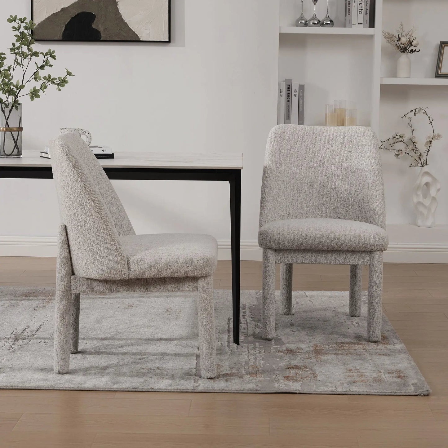 Wide Minimalist Dining Chair for Modern Homes