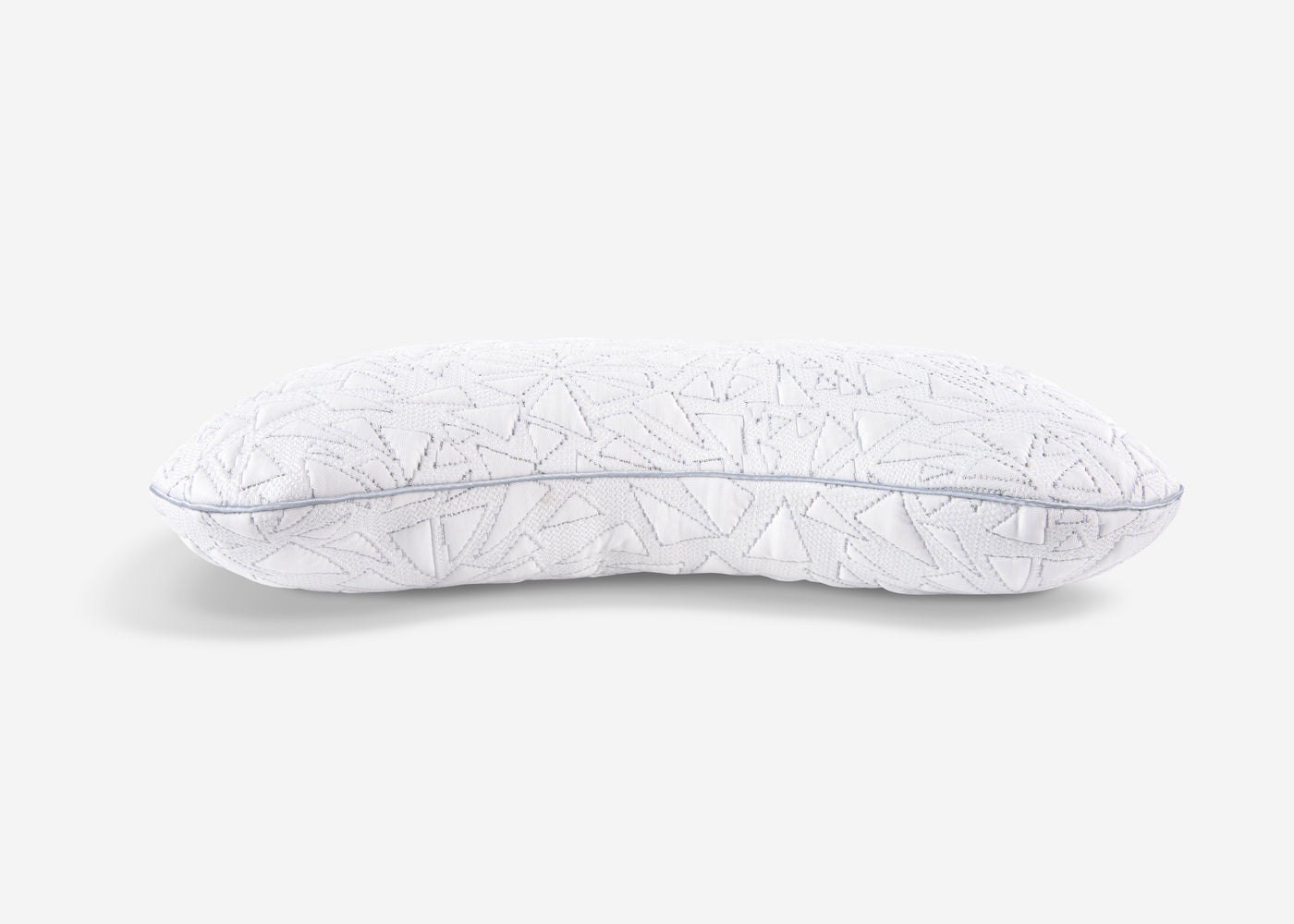 BedGear Storm Cuddle Curve Pillow white quilted cover with grey piping HouseOfZazla on Tampa Home & Garden Store