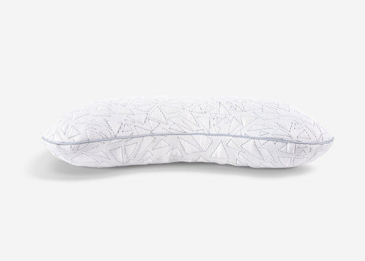 BedGear Storm Cuddle Curve Pillow white quilted cover with grey piping HouseOfZazla on Tampa Home & Garden Store
