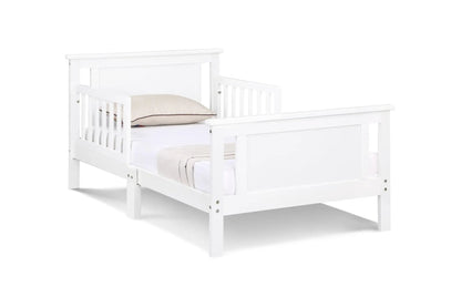 Connelly reversible panel toddler bed by Unique Piece Furniture white wood slatted rails on Tampa Home & Garden Store