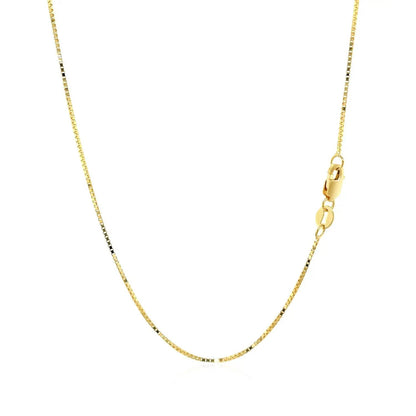 14k yellow gold box chain necklace 0.7mm by Bids.com on Tampa Home & Garden Store