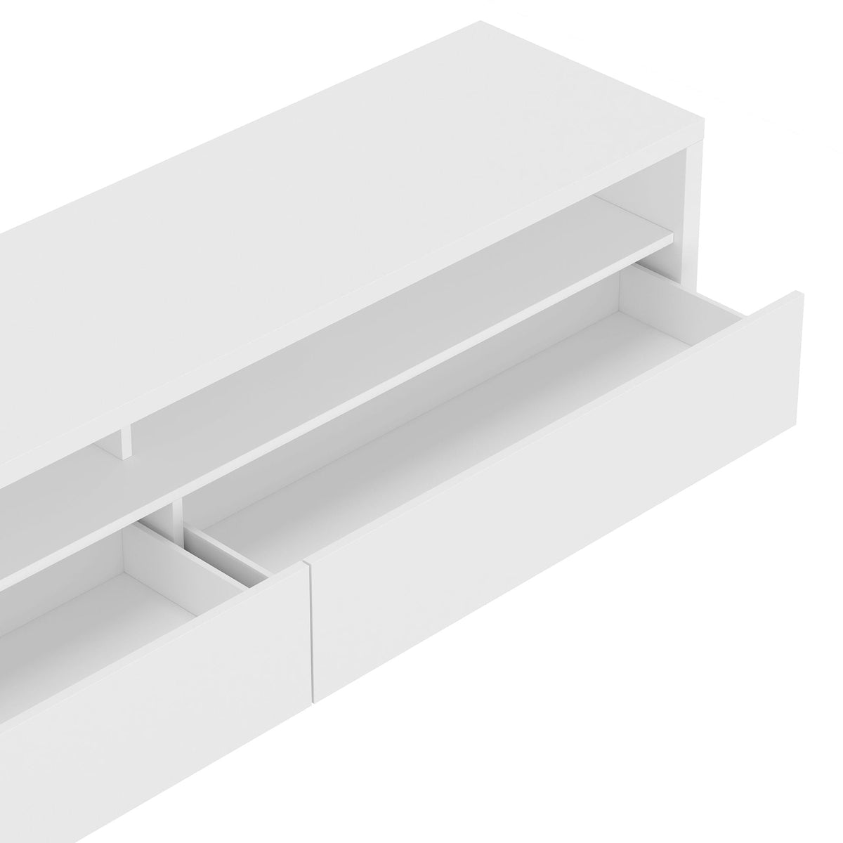 Modern 70in white TV stand with full-extension drawers HouseOfZazla on Tampa Home & Garden Store