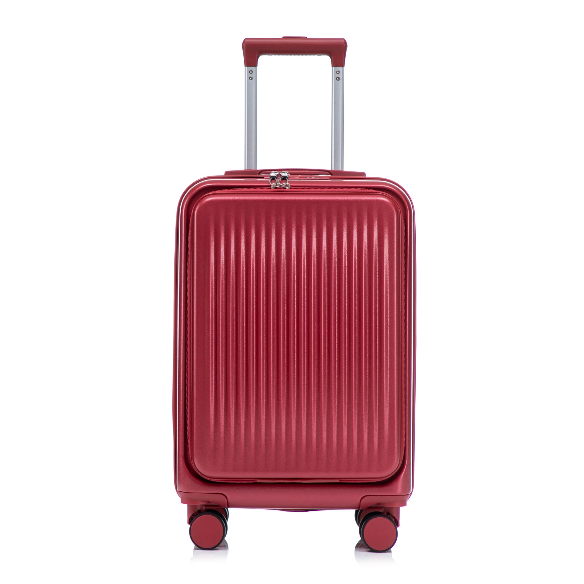 HouseOfZazla 2-piece red ABS spinner luggage set with combination lock and front opening design on Tampa Home & Garden Store