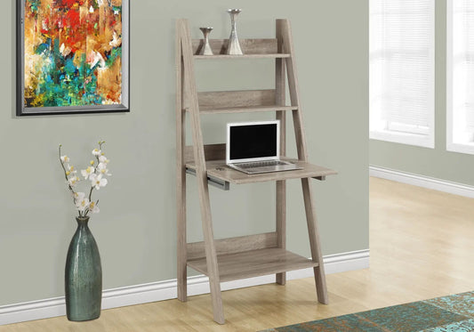 Ladder-style computer desk by Unique Piece Furniture with storage shelves and laptop on Tampa Home & Garden Store