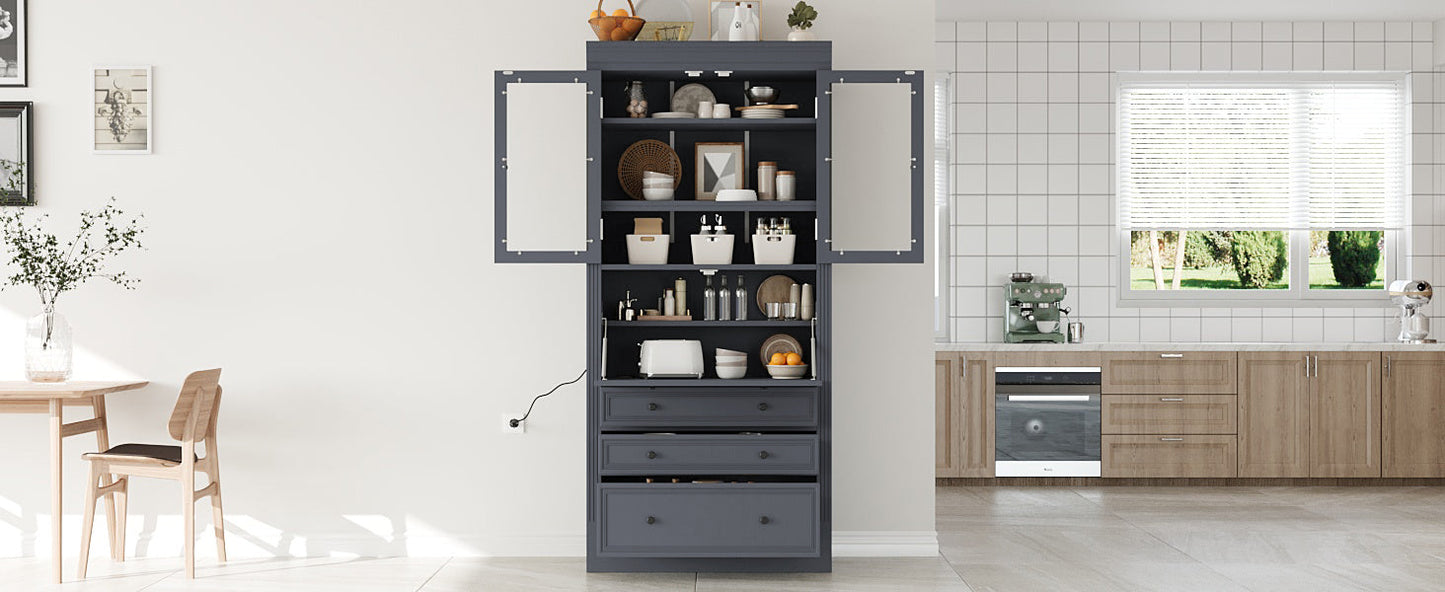 Topmax Freestanding Kitchen Pantry Cabinet