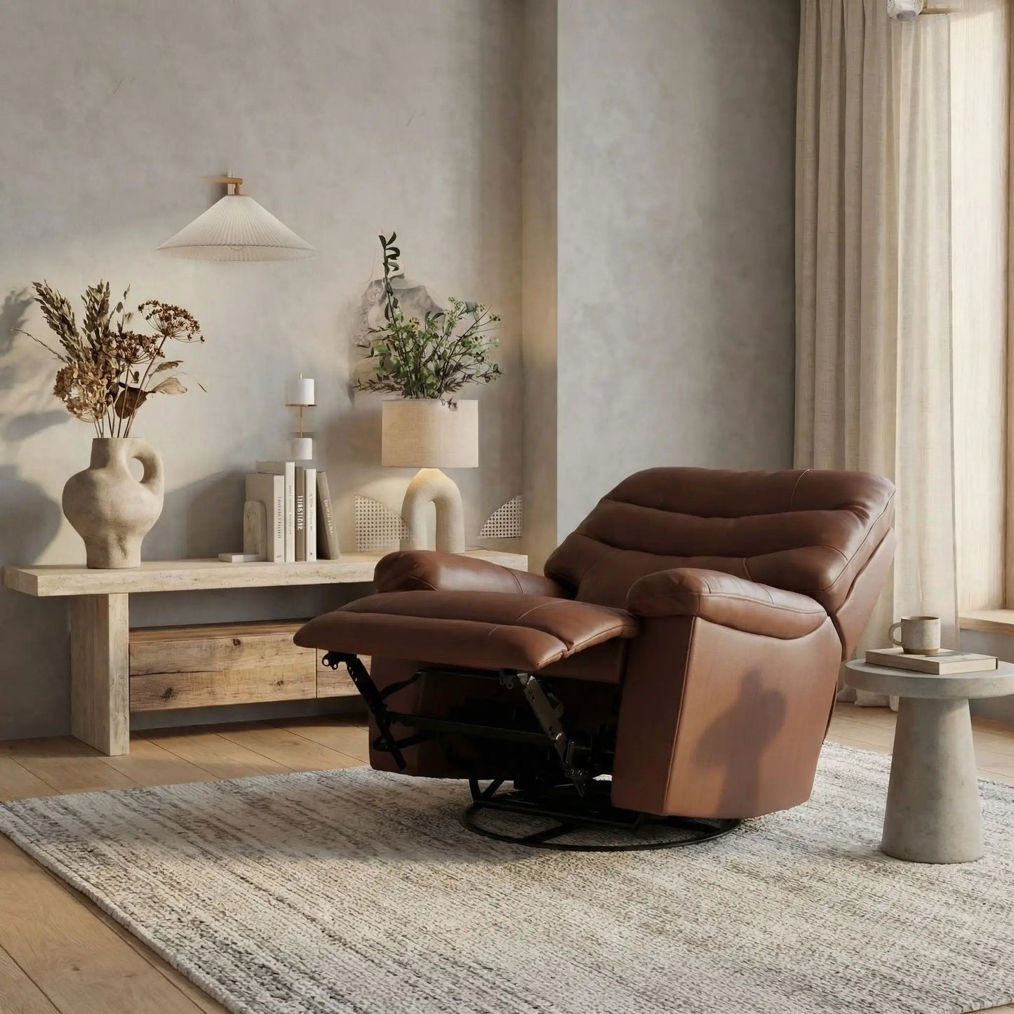 Oslo Antelope Swivel Glider Recliner Footrest