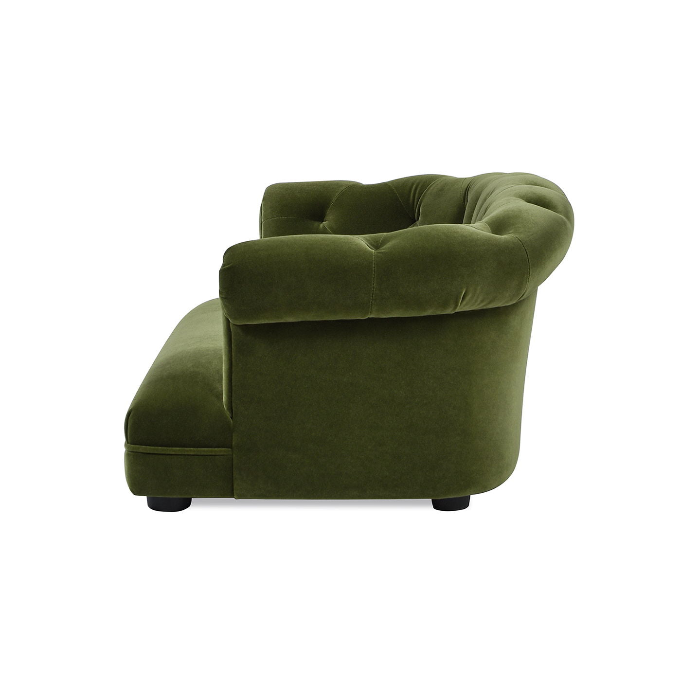 Kiki Chesterfield Dog Sofa Bed Medium olive green velvet tufted arms HouseOfZazla on Tampa Home & Garden Store