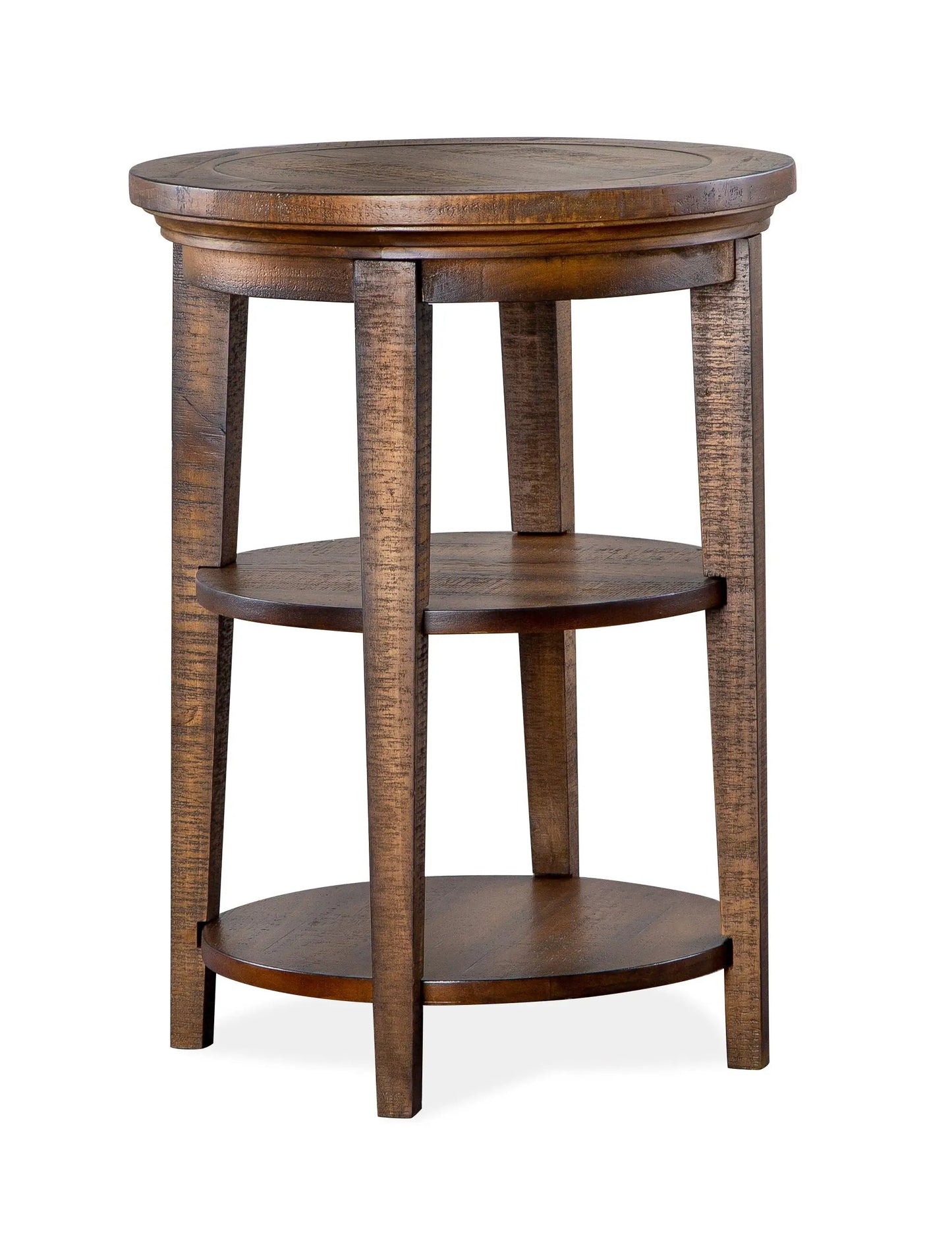 Bay Creek Round Accent End Table Toasted Nutmeg