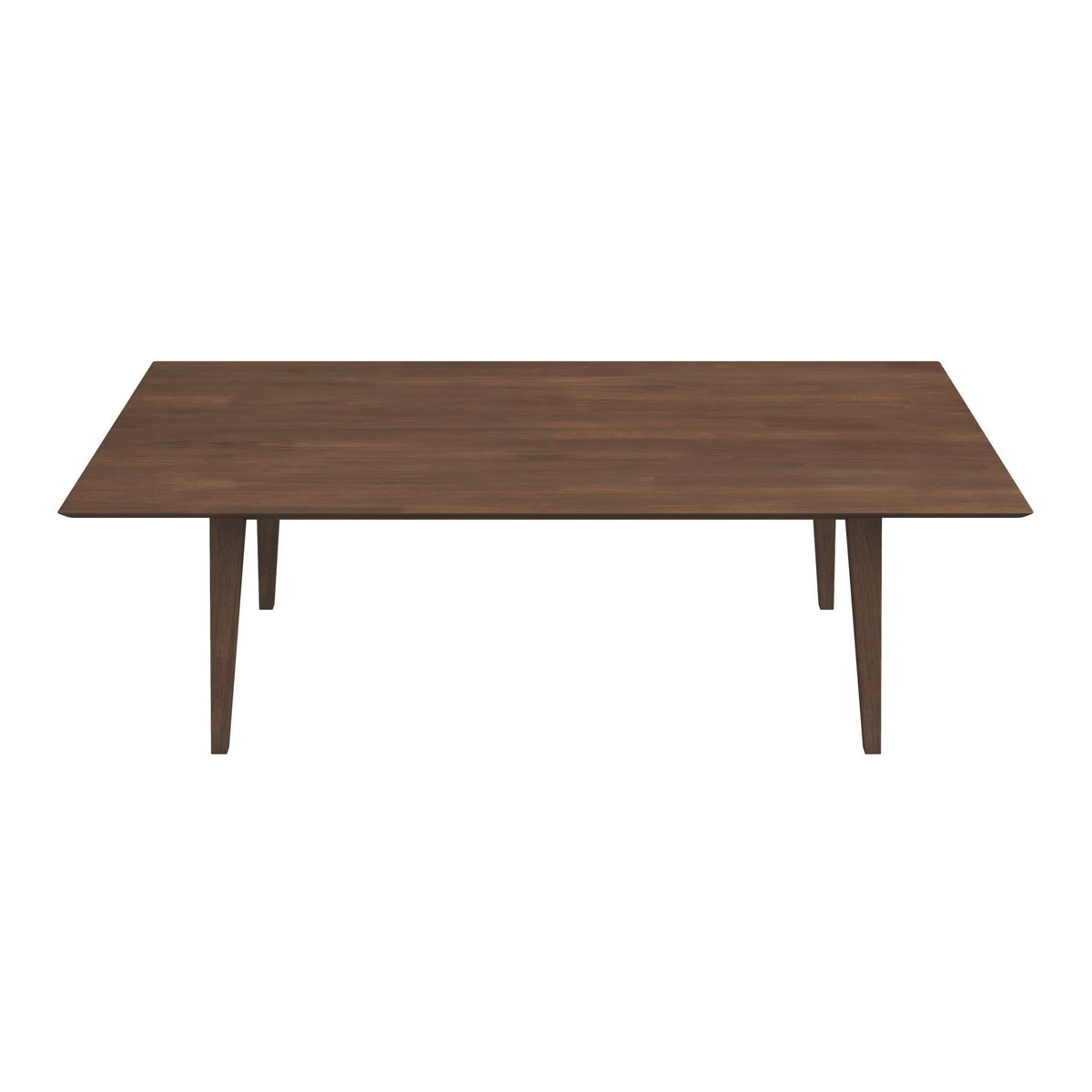 Levi modern style rectangular dining kitchen table in dark brown wood with tapered legs on Tampa Home & Garden Store