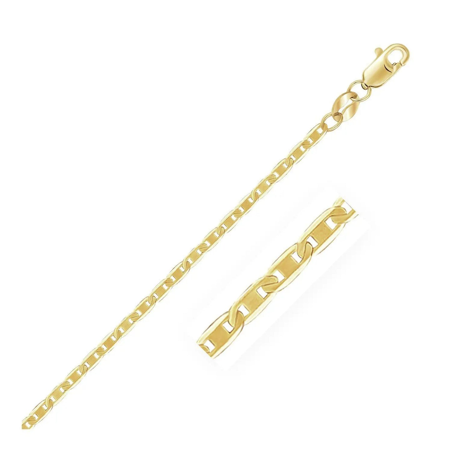 10k yellow gold mariner link chain necklace 1.7mm by Bids.com on Tampa Home & Garden Store