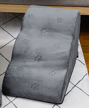 Gray fabric pet step ladder with paw print pattern, non-slip, foldable Sell My Stuff on Tampa Home & Garden Store