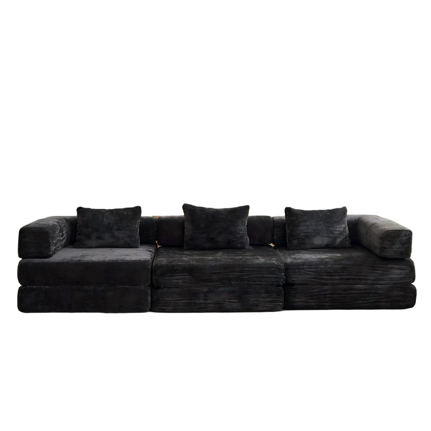 Convertible floor sofa bed black modular futon sofa set Unique Piece Furniture on Tampa Home & Garden Store
