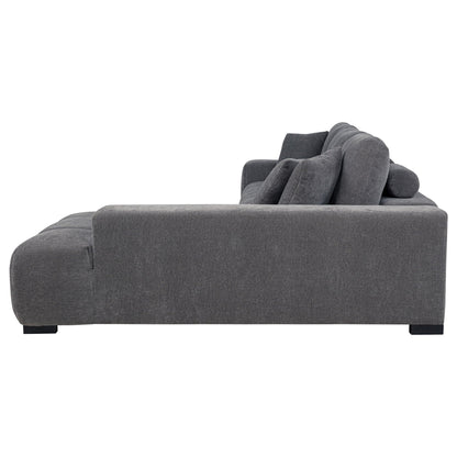 Plather Mid Century Sectional Sofa and Chaise