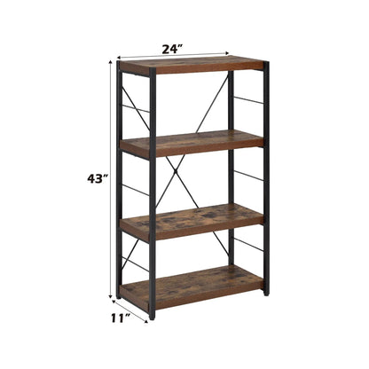 Bob Bookshelf Weathered Oak and Black Frame