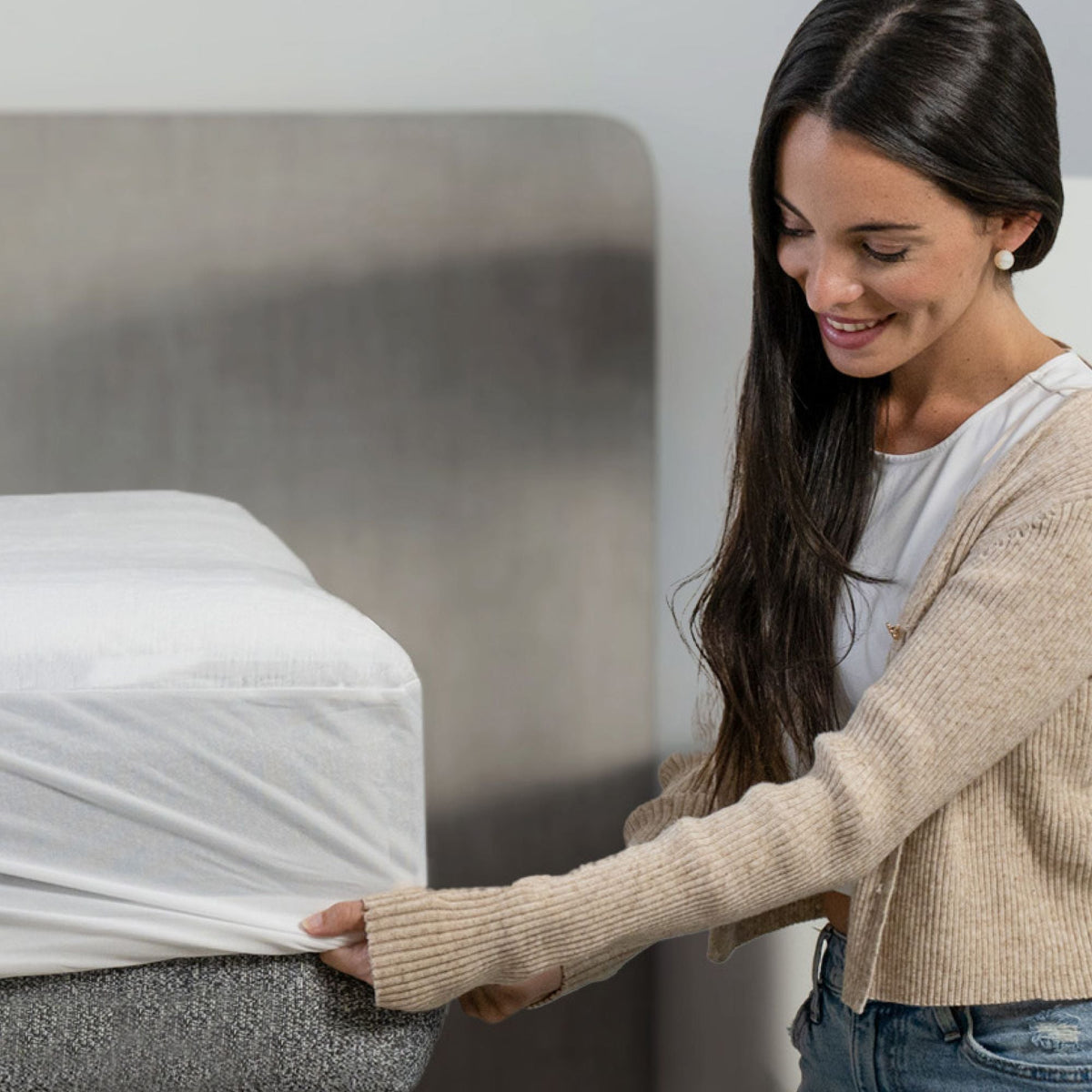 Ghostprotector mattress protector soft knit top and stay-put elastic edges HouseOfZazla on Tampa Home & Garden Store