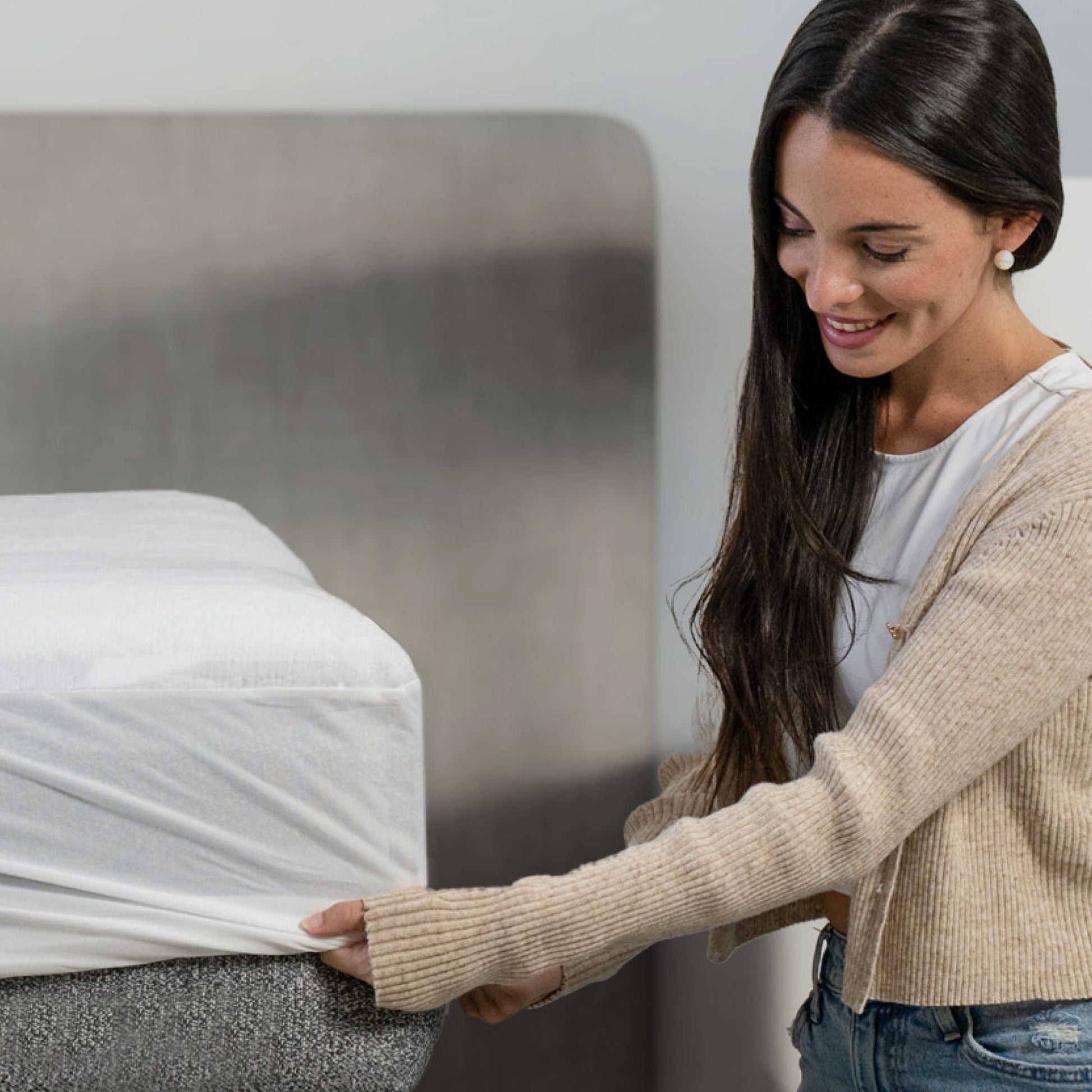 Ghostprotector mattress protector soft knit top and stay-put elastic edges HouseOfZazla on Tampa Home & Garden Store