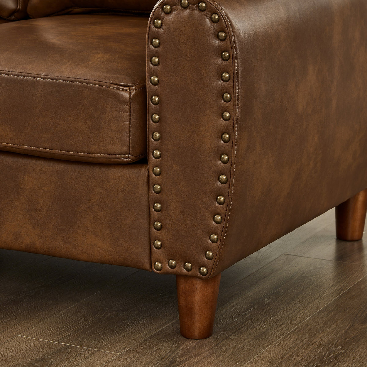 Breathable Faux Leather Sofa and Loveseat Set