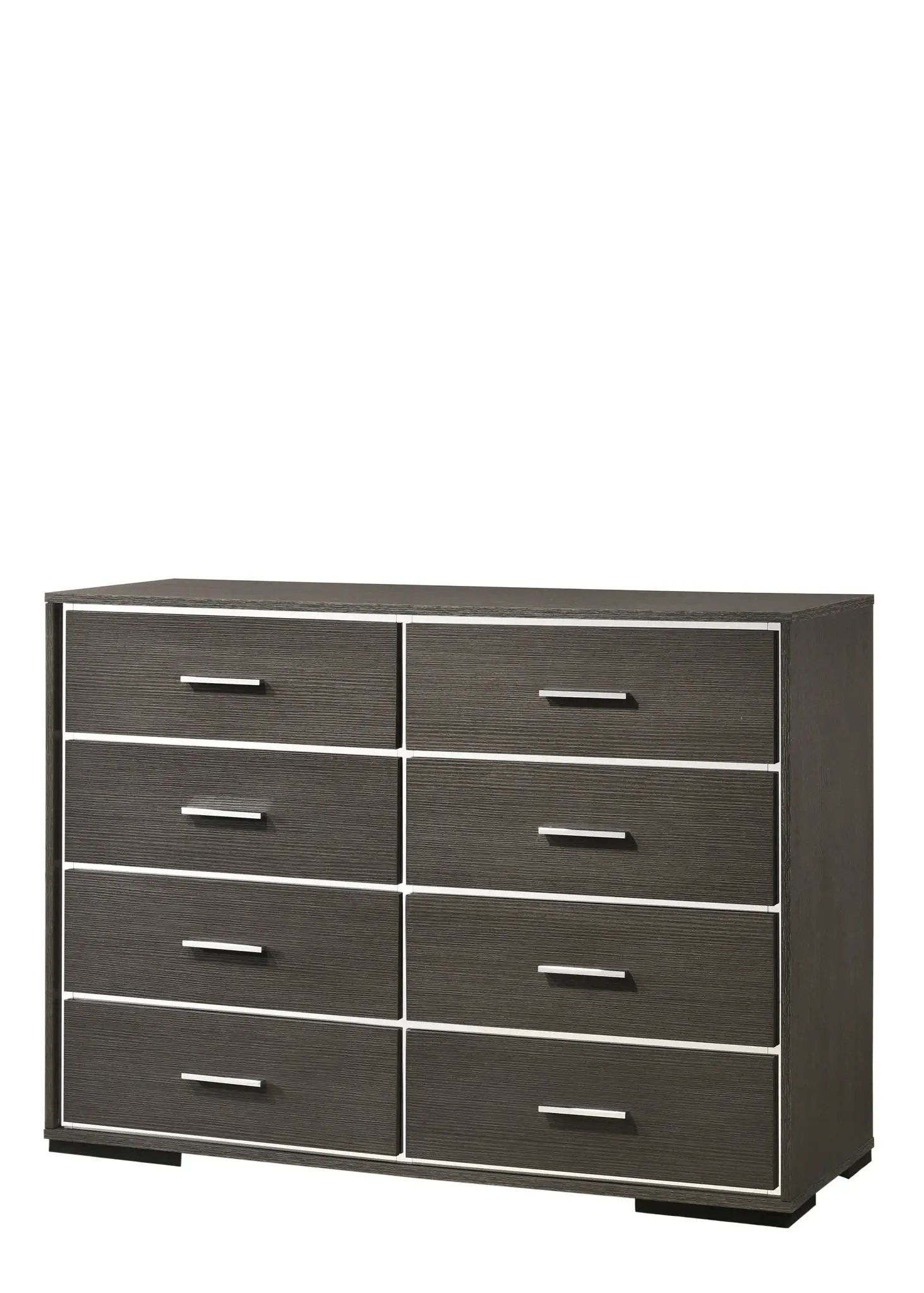 Escher dresser gray oak, 12-drawer storage with silver handles by Unique Piece Furniture on Tampa Home & Garden Store