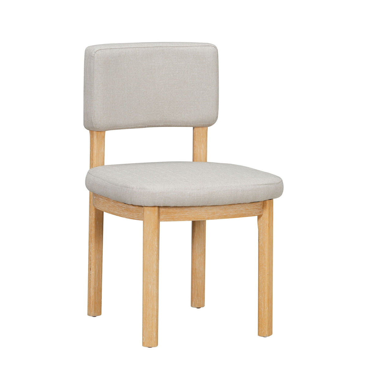 Beige upholstered dining chair with light wood legs by HouseOfZazla on Tampa Home & Garden Store