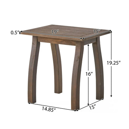 Kinesis Outdoor Side Table with Slatted Top and Wood Frame in brown by HouseOfZazla on Tampa Home & Garden Store