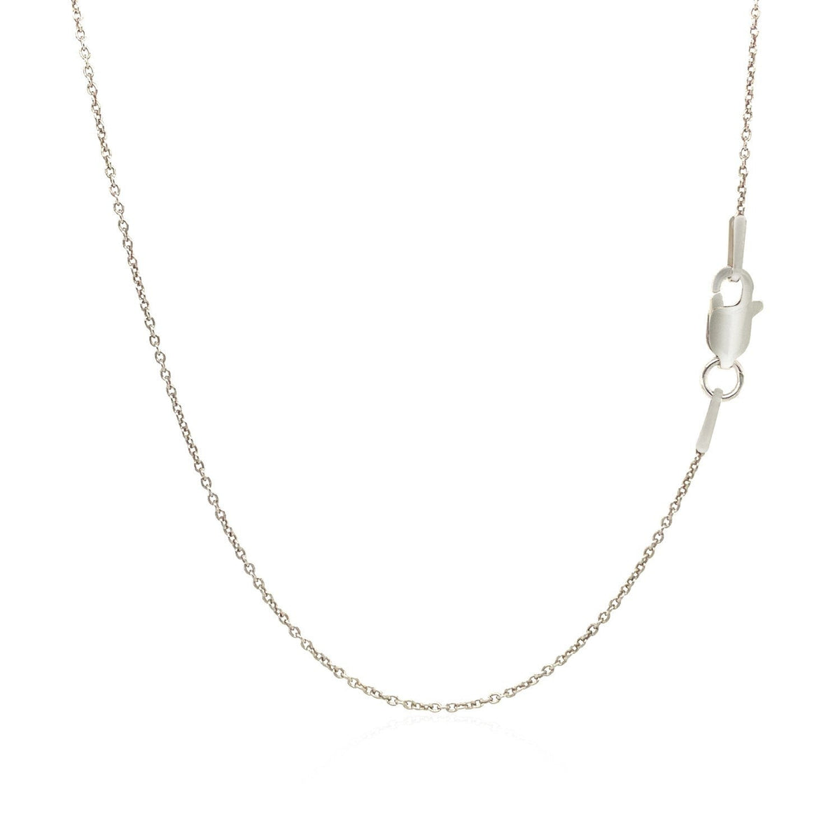 14k white gold round cable link necklace 1.1mm by Bids.com with clasp on Tampa Home & Garden Store