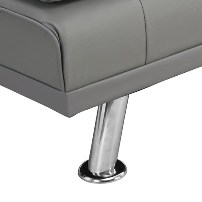 Modern Sofa Bed with Armrest and Wood Frame