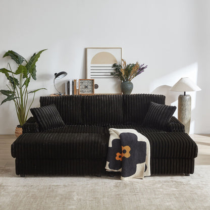 3 Seater Sofa With 2 Ottomans and Storage