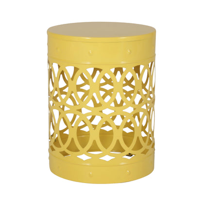 Outdoor Metal Side Tables Set of Two for Patio