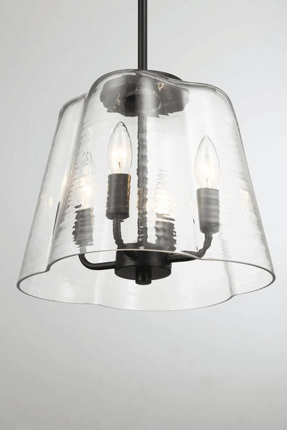 Soiree 4-light pendant with clear glass shade and candle bulbs by Unique Piece Furniture on Tampa Home & Garden Store