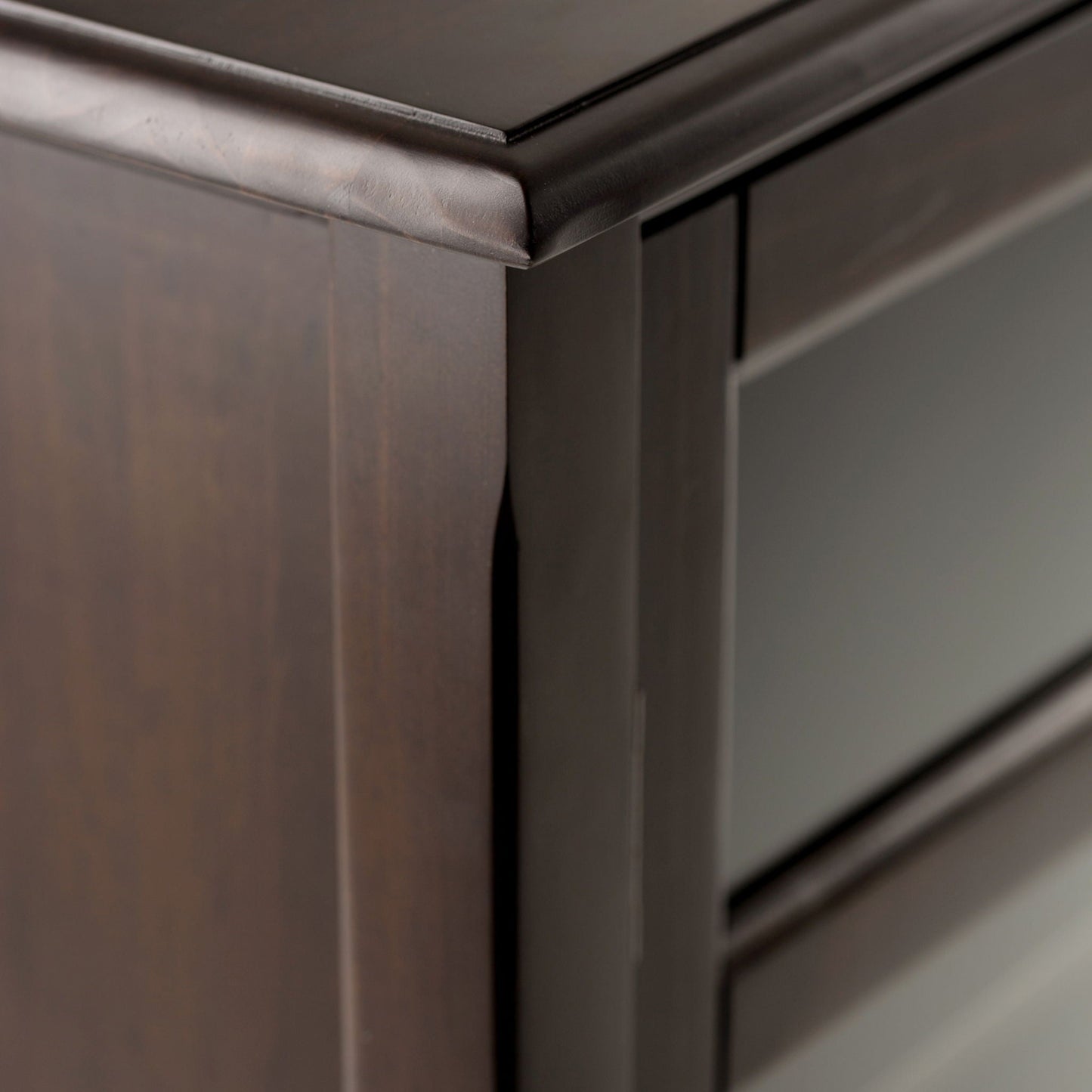 Burlington medium storage cabinet mahogany brown; dark wood finish accent cabinet on Tampa Home & Garden Store