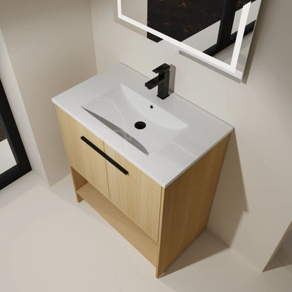 Modern Bathroom Vanity with Ceramic Sink