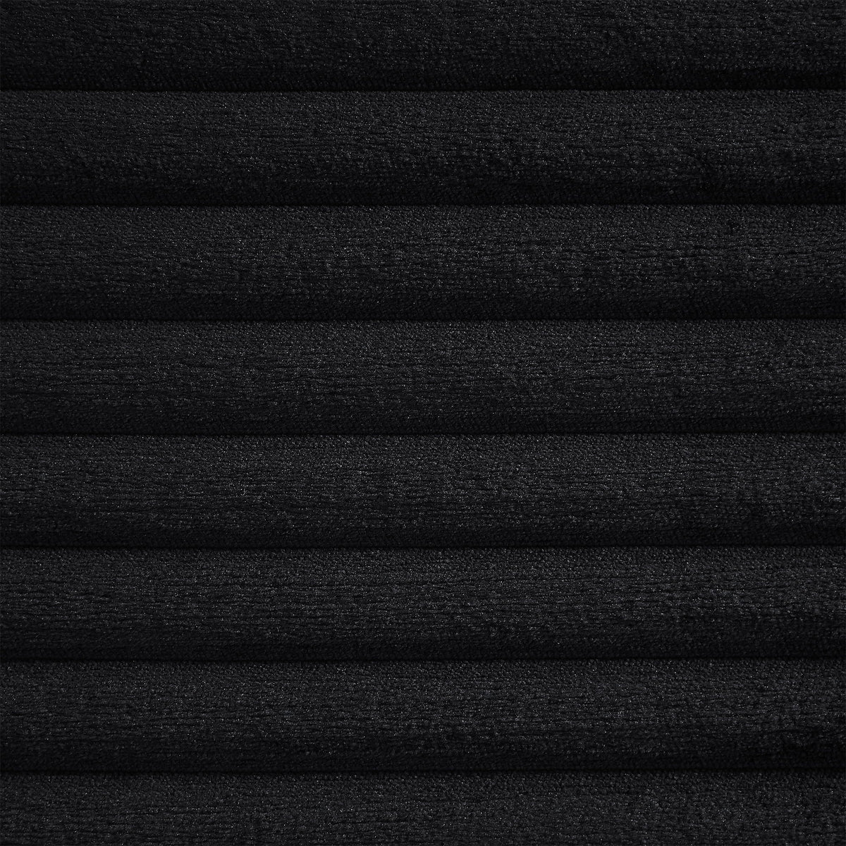 Upholstery fabric swatch in black velvet with horizontal stripes on Tampa Home & Garden Store