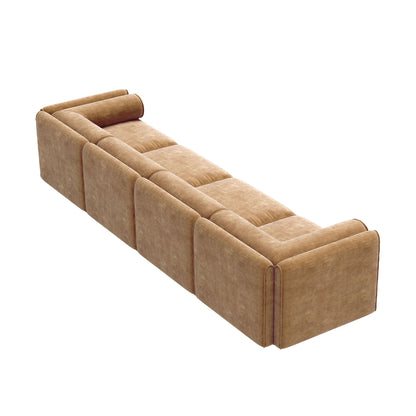 Modern Sofa with Storage and Cylindrical Backrest