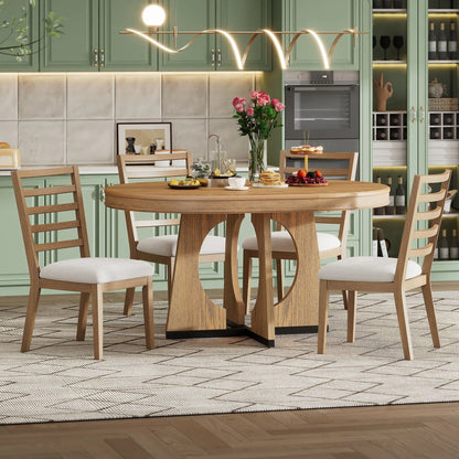 Round Dining Table Set for 4 with Chairs