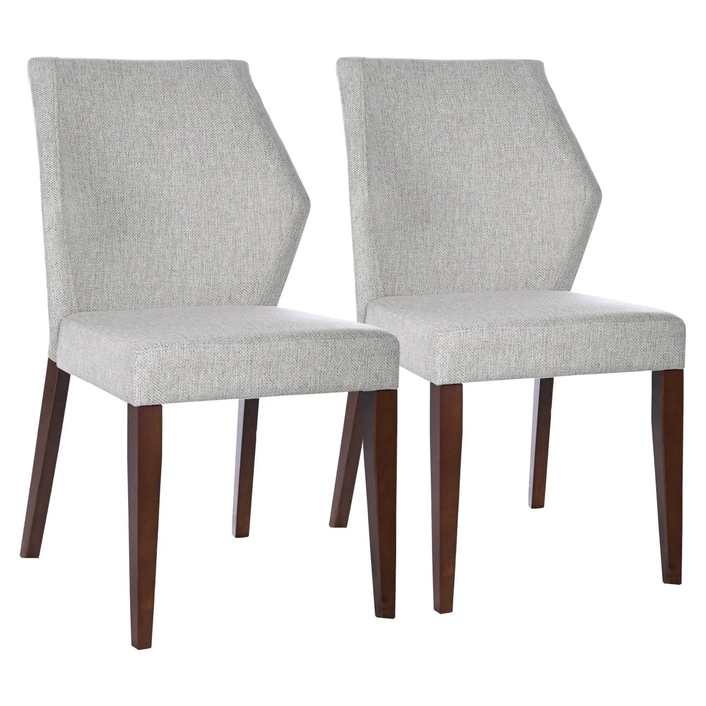 Luca Dining Chair Set of 2 Light Gray Upholstered