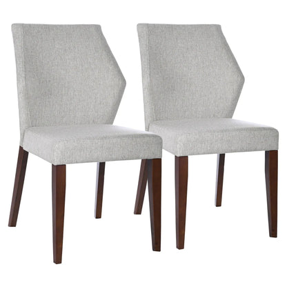 Luca Dining Chair Set of 2 Light Gray Upholstered