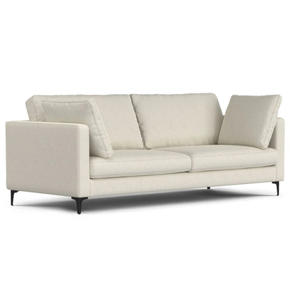 Ava Mid Century Sofa with Ottoman Set in Fabric