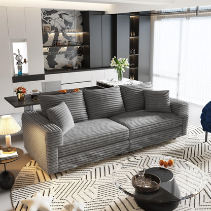 Convertible Sofa With Deep Seat and Pillows