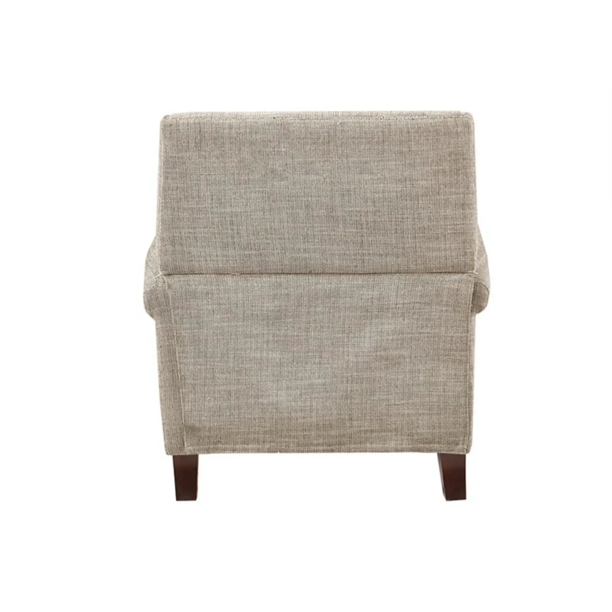 Julian push-back reclining chair by Unique Piece Furniture in sand fabric with wooden legs on Tampa Home & Garden Store