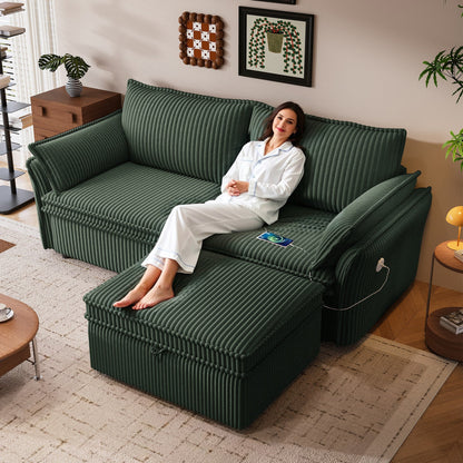 85 Inch Convertible Sofa Bed and a Plush Fleece