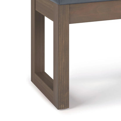 Milltown Upholstered Ottoman Bench With Driftwood