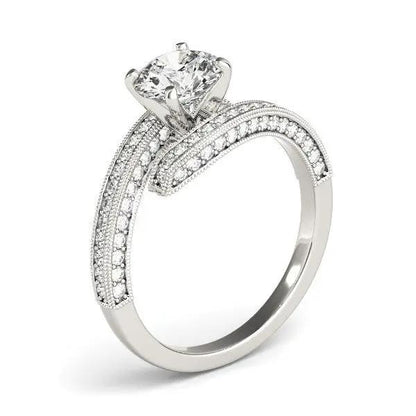 Engagement ring Bids.com, 14k white gold bypass with round diamond and pavé shoulders, 1.5 cttw on Tampa Home & Garden Store