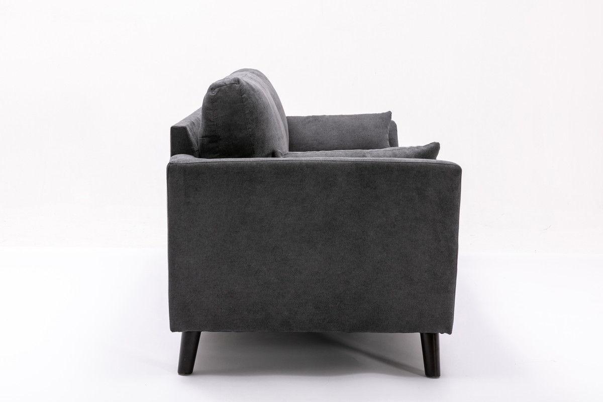 Damian Woven Fabric Sofa And Accent Pillows