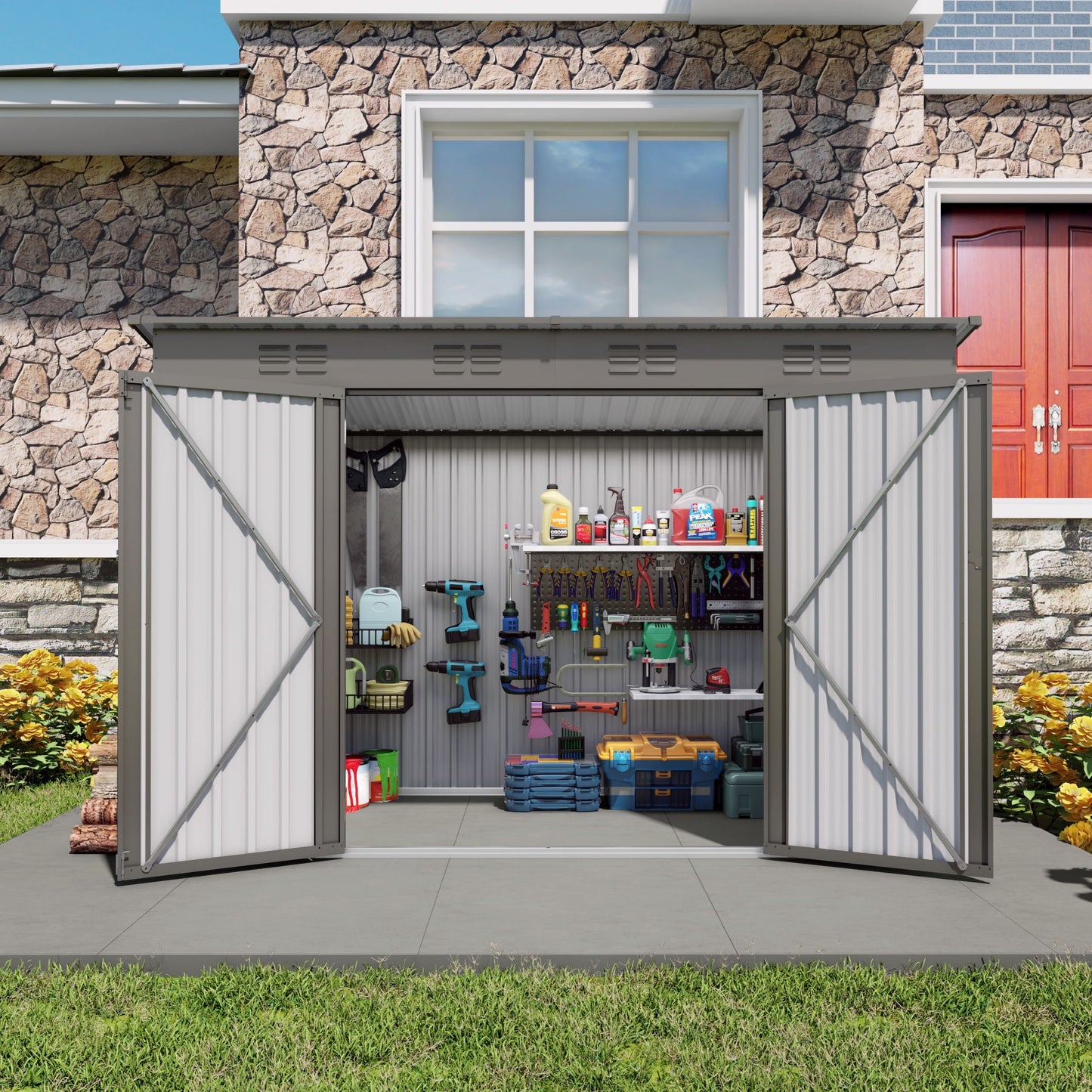 4x9 Ft Outdoor Storage Shed For A Backyard Space