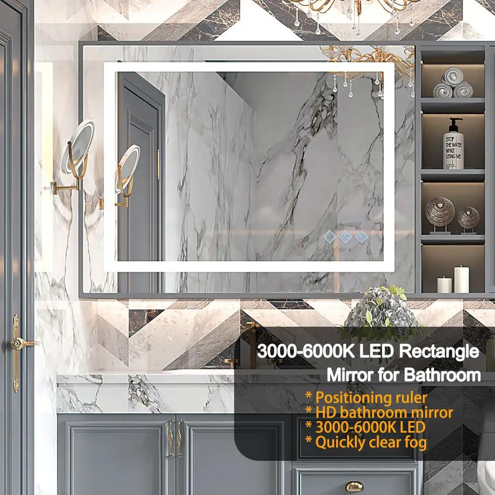 Led Bathroom Mirror With Lights Anti-Fog Dimmable