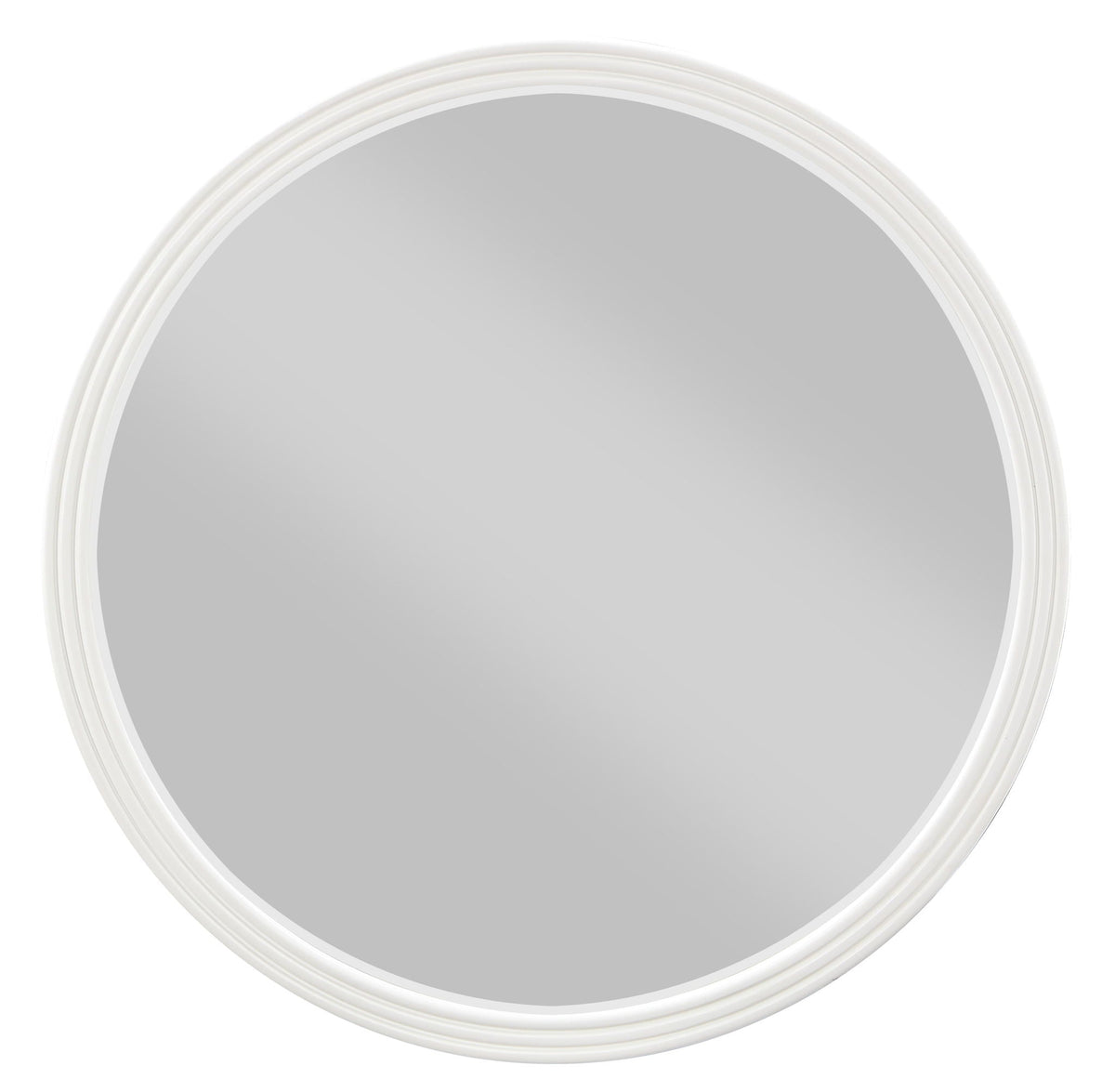 Carena round wall mirror with poplar wood frame in gray, HouseOfZazla on Tampa Home & Garden Store