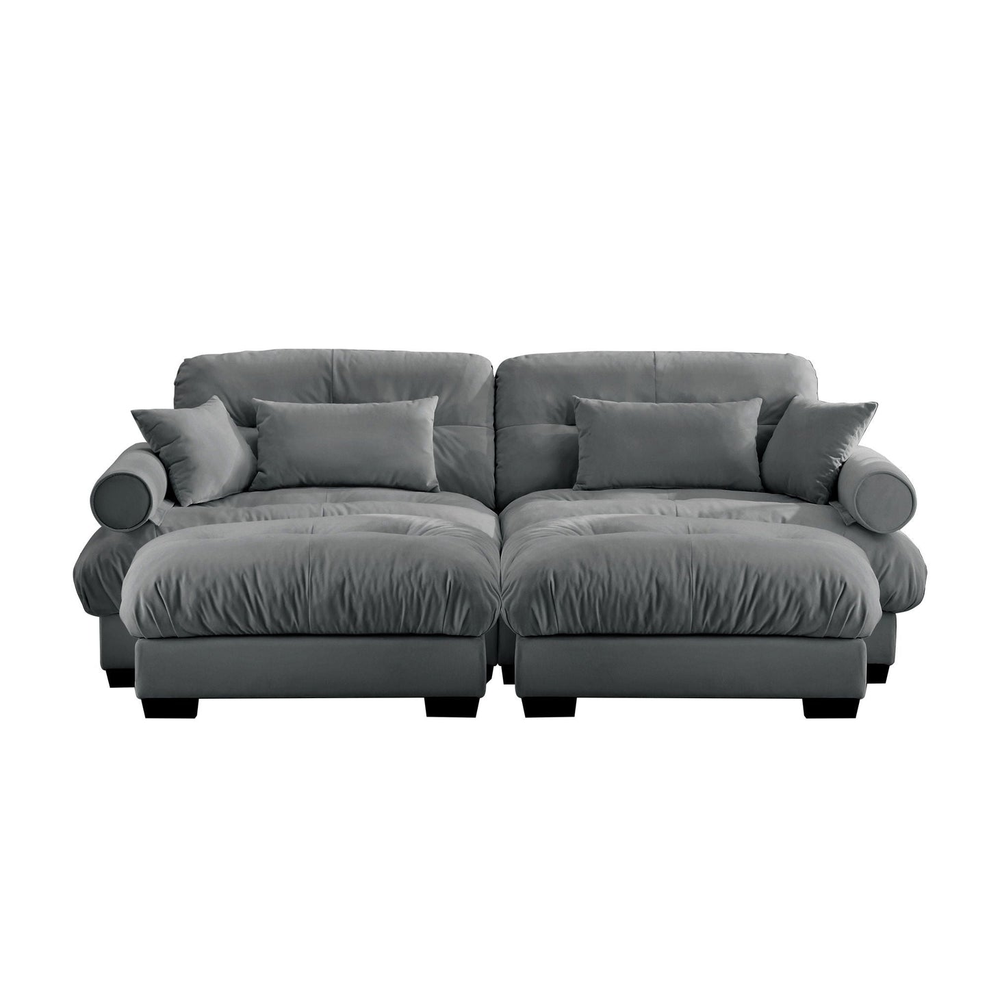 Oversized Modular Sofa with Movable Ottoman