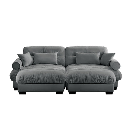 Oversized Modular Sofa with Movable Ottoman