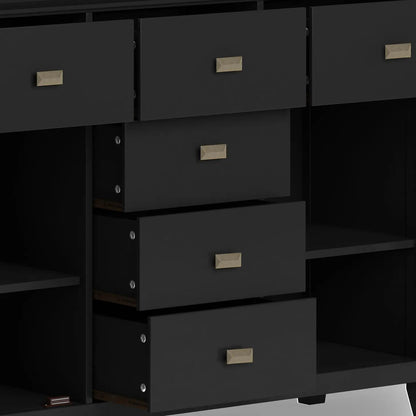 Artisan Handcrafted Sideboard Buffet in black with brass pulls by Unique Piece Furniture on Tampa Home & Garden Store